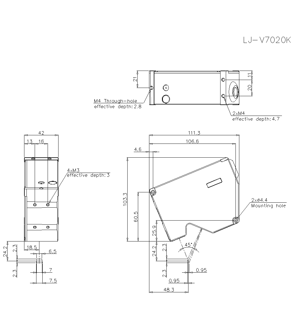 LJ-V7020K Dimension